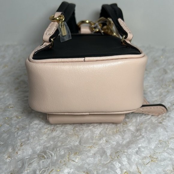 Coach Pink and Brown Floral Mini Bag Keychain - Picture 8 of 13